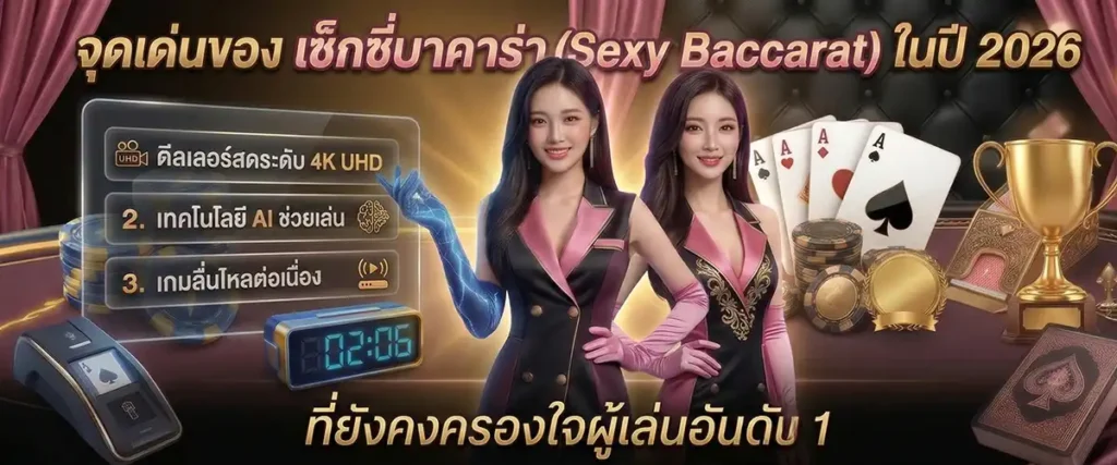 จุดเด่นของ เซ็กซี่บาคาร่า (Sexy Baccarat) ในปี 2026 ที่ยังคงครองใจผู้เล่นอันดับ 1