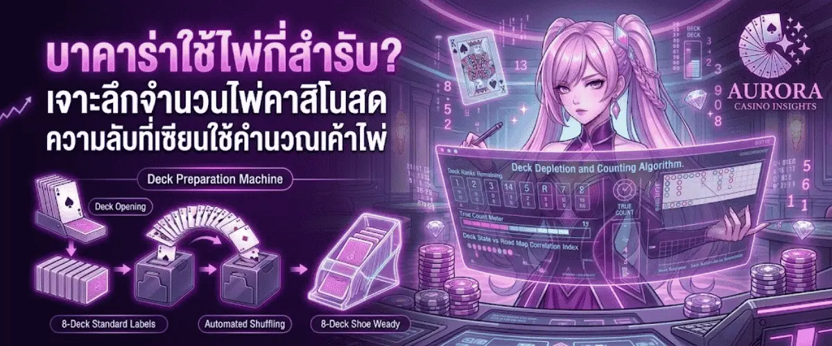 บาคาร่า ใช้ไพ่ กี่ สำรับ? เจาะลึกจำนวนไพ่คาสิโนสด ความลับที่เซียนใช้คำนวณเค้าไพ่