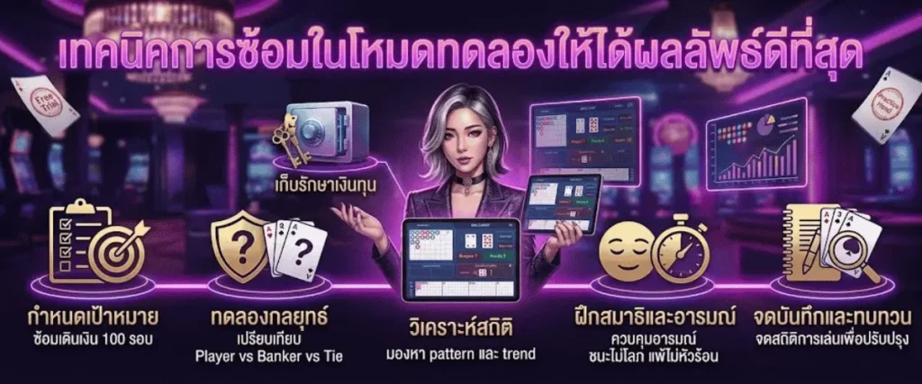 เทคนิคการซ้อมในโหมดทดลองให้ได้ผลลัพธ์ดีที่สุด