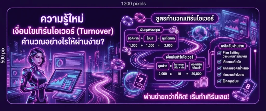 ความรู้ใหม่ เงื่อนไขเทิร์นโอเวอร์ (Turnover) คำนวณอย่างไรให้ผ่านง่าย?