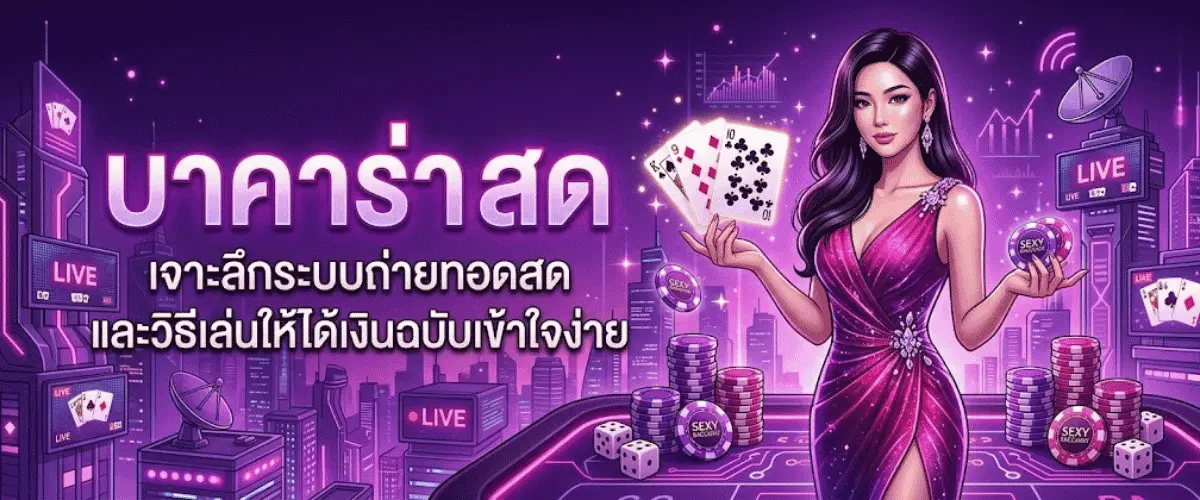 บาคาร่า สด เจาะลึกระบบถ่ายทอดสด และวิธีเล่นให้ได้เงินฉบับเข้าใจง่าย