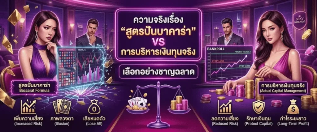 ความจริงเรื่อง "สูตรปั่นบาคาร่า" vs การบริหารเงินทุนจริง