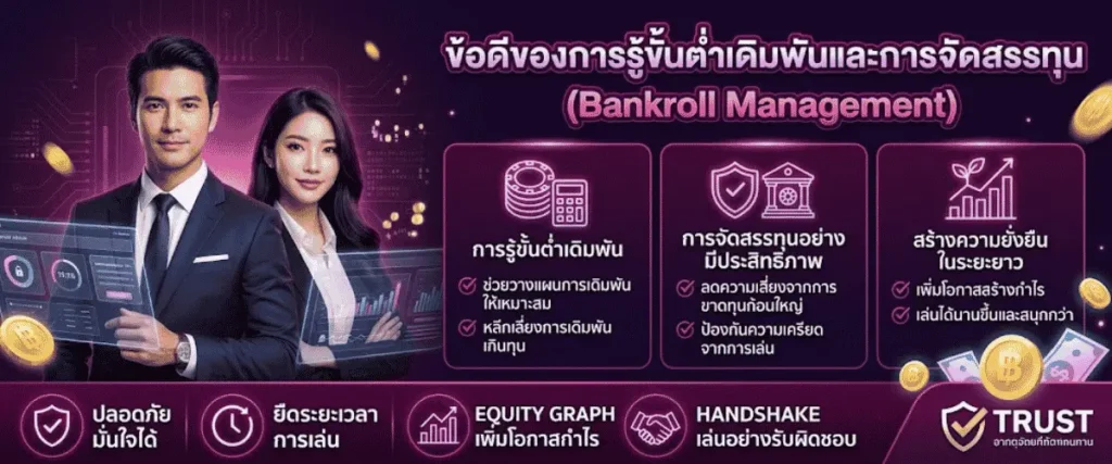 ข้อดีของการรู้ขั้นต่ำเดิมพันและการจัดสรรทุน (Bankroll Management)