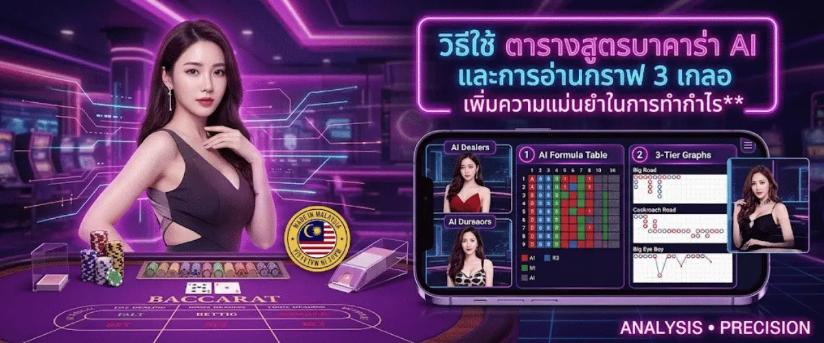 วิธีใช้ ตารางสูตรบาคาร่า AI และการอ่านกราฟ 3 เกลอ เพิ่มความแม่นยำในการทำกำไร