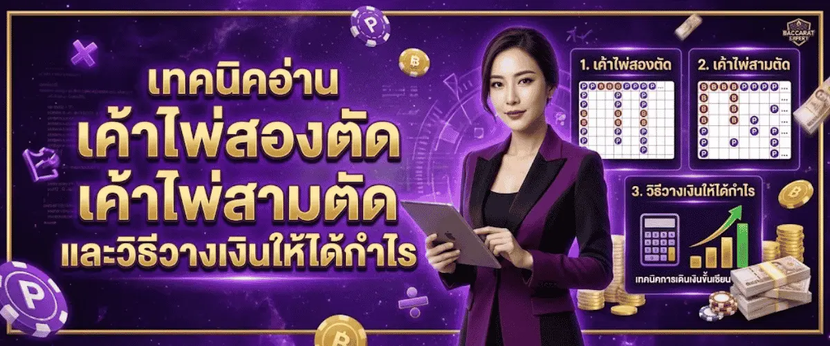 เทคนิคอ่าน เค้าไพ่สองตัด เค้าไพ่สามตัด และวิธีวางเงินให้ได้กำไร